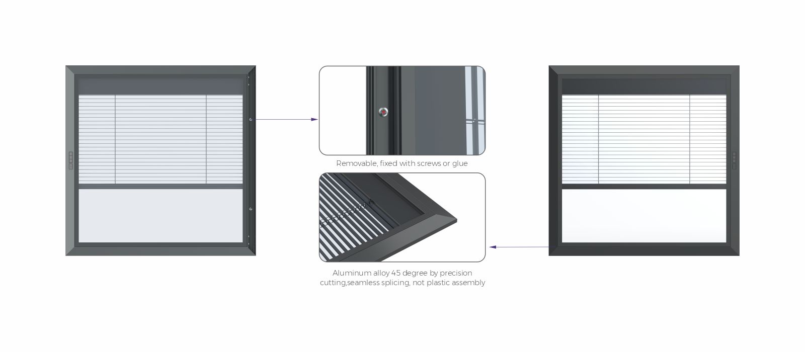 Embedded Venetian Blinds System