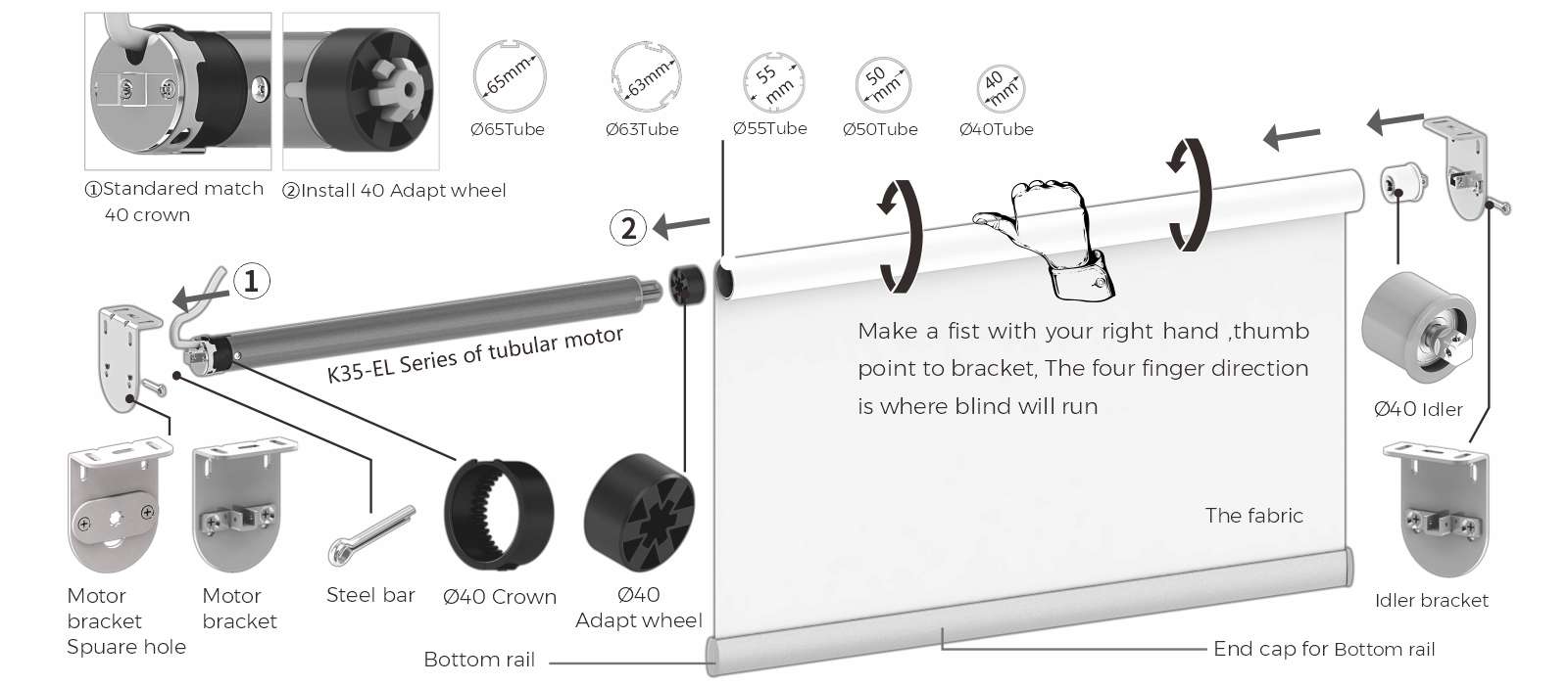 K35 Tubular Motor System Schematic Diagram