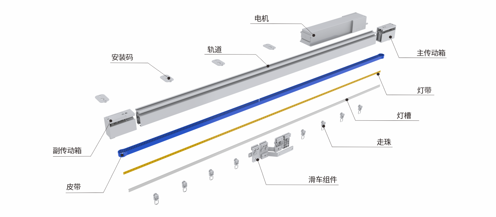 N31氛围灯开合帘结构图